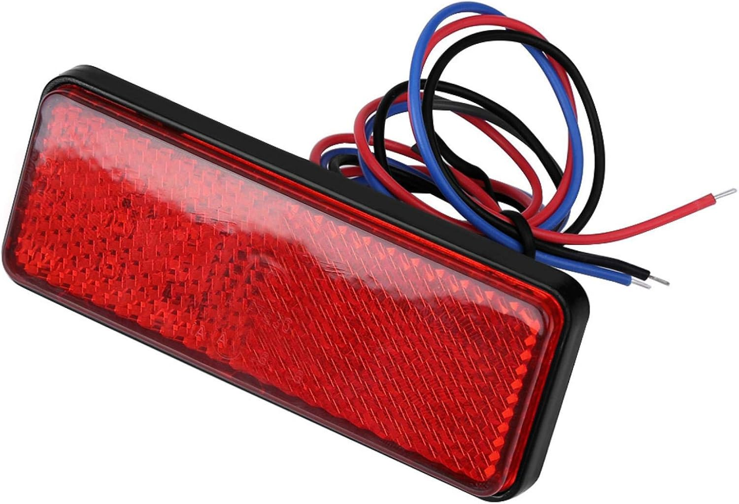 Motorcycle LED Rail Lights Rear Fog Lights Rectangle Reflector Tail Brake Light