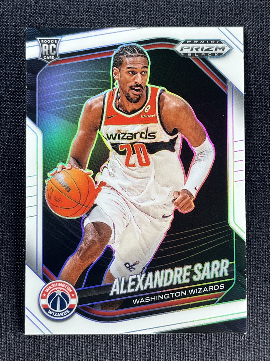 2024-25 Panini Prizm Black Alexandre Sarr #46 White Rookie RC /175 &12032
