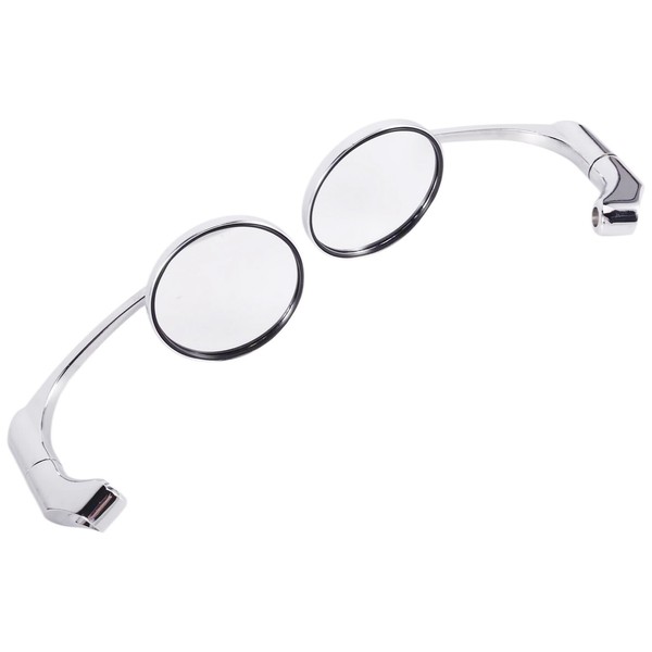 1 Paar 10 Mm Motorrad-Chrom-Rundlenkerendspiegel, RollerzubehöR, RüCkspiege1571-image
