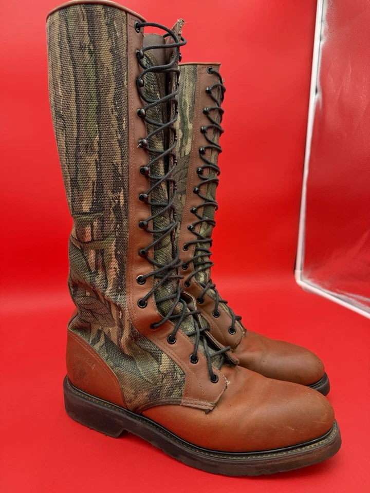 Botas camufladas a prueba de serpientes Chippewa raras para hombre talla 11 estilo D 55124 excelente co Foto 2 de 4