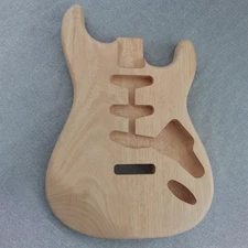 DIY standard st guitar body only solid mahogany body 2pcs wood sss pickup
