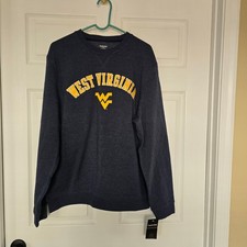 West Virginia Mountaineers Men's Captivating Pullover Sweatshirt Blue Sz L NWT