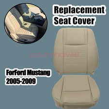 For 2005-2009 Ford Mustang V8 Driver Side Bottom Back Leather Seat Cover Tan For 2005-2009 Ford Mustang V8 Driver Side Bottom Back Leather Seat Cover Tan