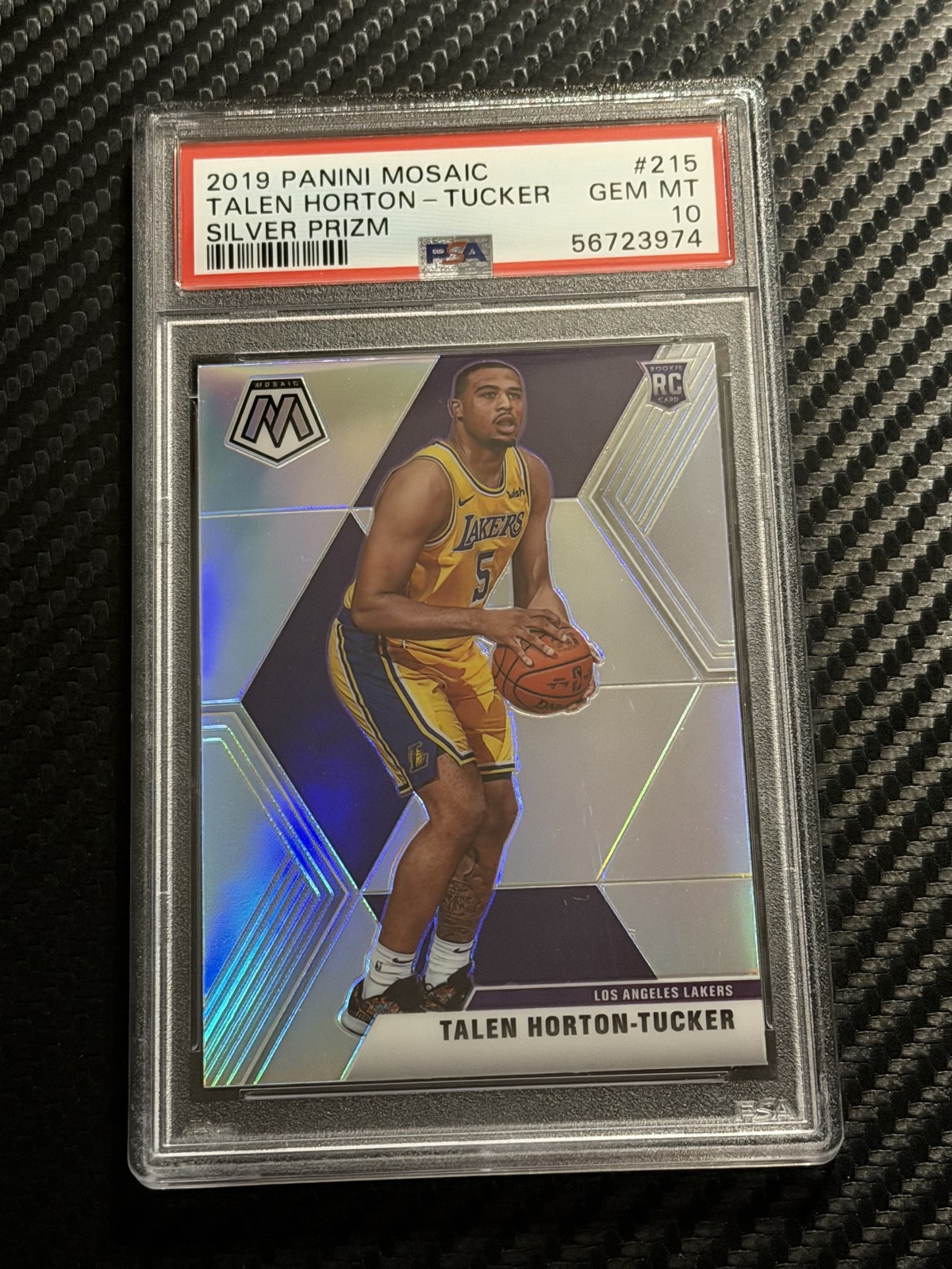 2019-20 Mosaic Rookies Talen Horton-Tucker #215 Silver Prizm (RC) Rookie PSA 10