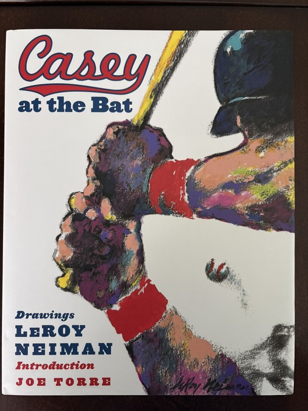 Casey at the Bat book signed by Leroy Neiman W/COA  - High Grade Dark Autograph 