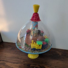 VINTAGE 1950s Lilian Vernon Train Pump Spinning Top Toy Karl Rohrseitz Zirndorf