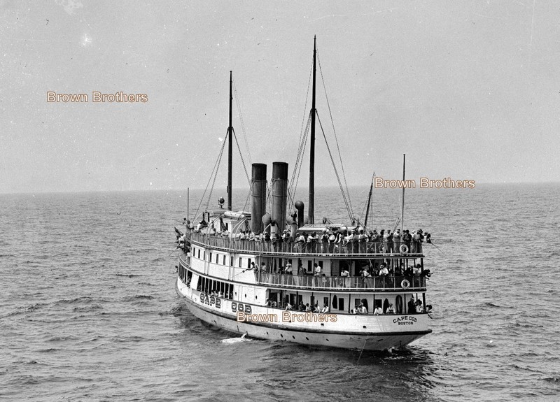 1900s Deep Sea Fishing Excursion Steamer "Cape Cod" Glass Camera Negative #4