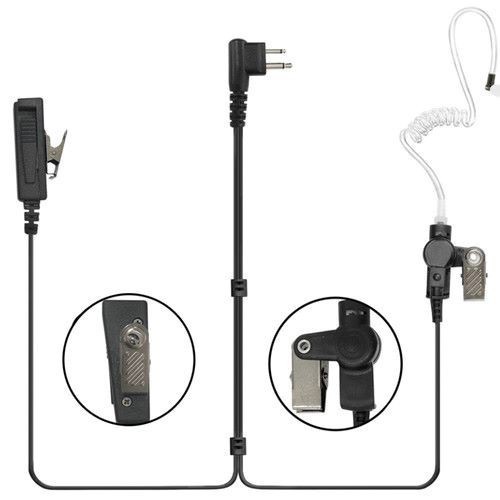 TDYUSG Acoustic Tube Earpiece Walkie Talkie Headset With Mic Ptt for Motorola Cp200 Cp200d Cls1410 Cls1110 CP185 Rdm2070d Two Way Radio 2Pack