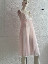 Vintage Vanity Fair 1960s nightdress-nightgown-Nylon-Pink chiffon slip dress