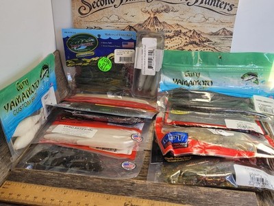 11 Openened Packs Of Soft Plastics, Yamamoto, Powerbait, Zoom, Yum Bass Trix