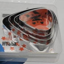 Candy Corn Shaped Metal Cookie Cutters Set of 4 Biscuit Formers Bags Pastry Tip