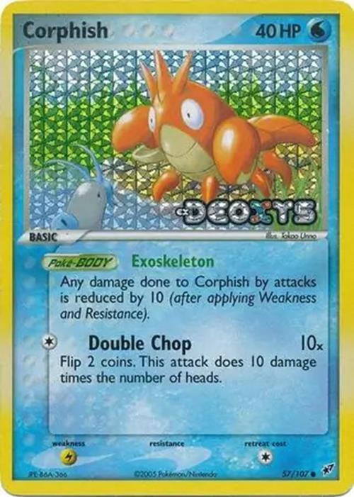 Corphish - 57/107 - Pokemon Ex Deoxys Reverse Holo NM
