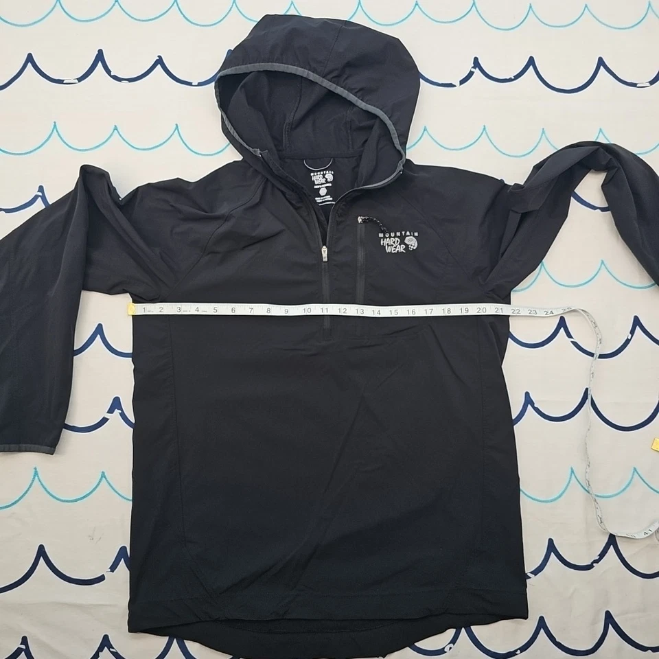 Cortavientos Mountain HardWear para hombre negro 1/4 cremallera con capucha talla M carcasa de lluvia Foto 4 de 4