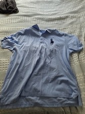 Ralph Lauren Polo Shirt Men  s 2X Big 2XB Blue Big Pony Golf Rugby Sport Casual