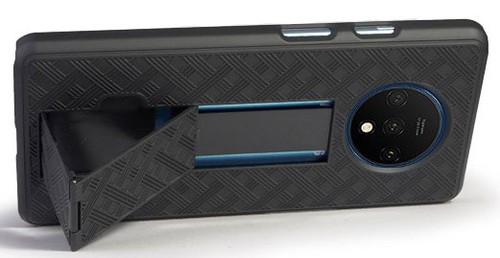 Noir Étui Béquille Housse + Ceinture de Support Ensemble pour OnePlus 7T - Photo 8 sur 9