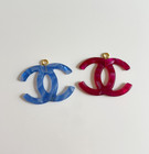 Chanel CC Large Blue and Red Charm Bundle | STAMPED 2pc
