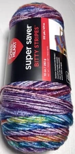 RED HEART SUPER SAVER BITTY STRIPES  YARN. 1 BALL. CRAYON BOX.  I combine