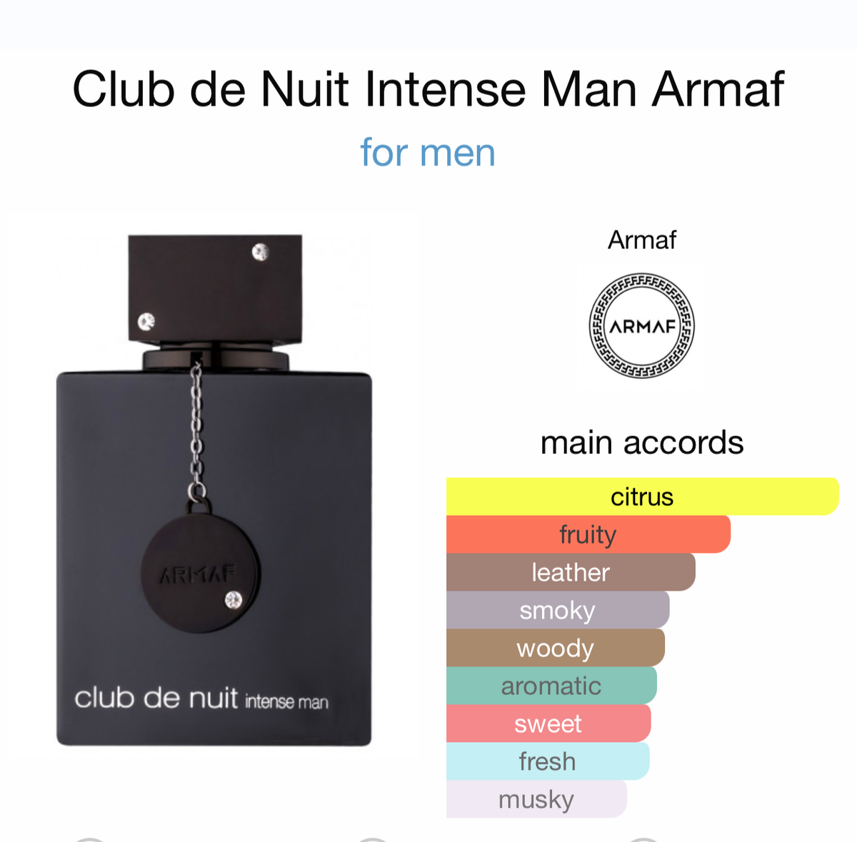 Armaf club de nuit intense 105ml(新品・未使用) Amazon | Perfume para Caballero Armaf Club de Nuit UNTOLD