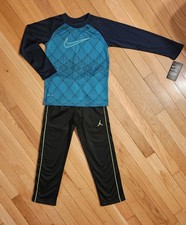 NEW Nike Jordan Little Boy Long-sleeve Tee  Fleece Pant Set sz 6 