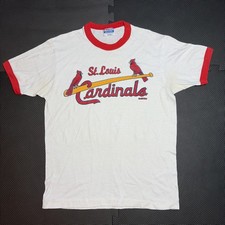 Vintage St Louis Cardinals 1980  s White Red T-Shirt Adult Medium