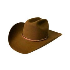 Stetson Powder River 4X Buffalo Felt Cowboy Hat 7 1/4 Brown