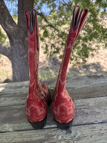 Corral Red Western Cowboy Boot G1910 Size 8.5 M New - Picture 6 of 9