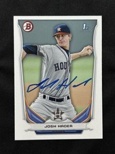 Josh Hader Astros Brewers Padres Auto Rc  Signed 2014 1st Bowman Base