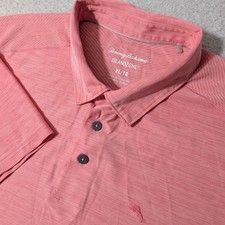 Tommy Bahama Polo Shirt Mens XL Pink IslandZone Short Sleeve T221464