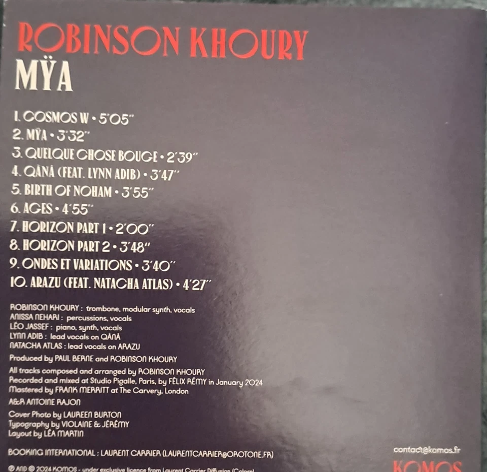 CD Robinson Khoury: Mya (neuwertig) - Bild 2 von 2