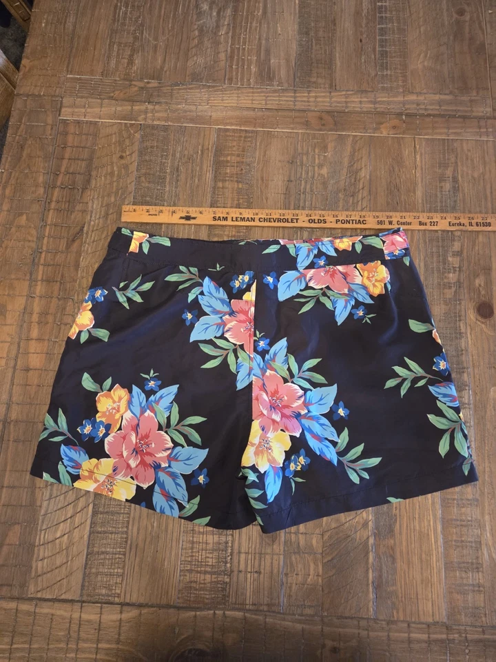 Lauren Ralph Lauren Polo Floral Board Shorts Mujer 18 Playa Vacaciones Cintura Ajustable Foto 3 de 4