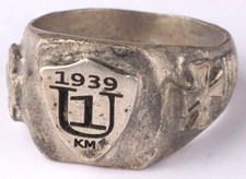 U1 Navy art 1939 Iron cross U-boat German ring WW2 Submarine U-Boot Kriegsmarine