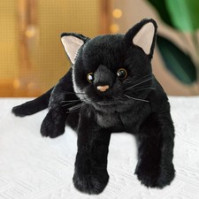 Cat Plush Doll Black Cat Stuffed Animal Doll Cute Cat Doll Birthday Gift
