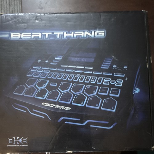 BKE Beat Thang Tabletop Sampler & Sequencer, Blue Backlit, Black/Blue