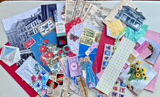 scrapbooking pages /junk journal- some ephemera with a few handcrafted items