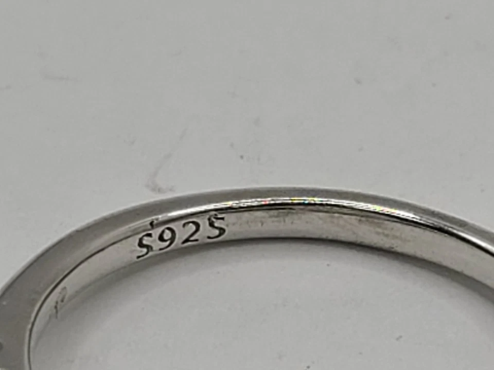 Anillo de plata esterlina 925 con flor de rosa alianza de boda anillo de promesa de compromiso talla 5,5 Foto 3 de 4