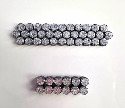 Accordion Buttons Set (34 Treble, 12 Bass) - Silver Glitter