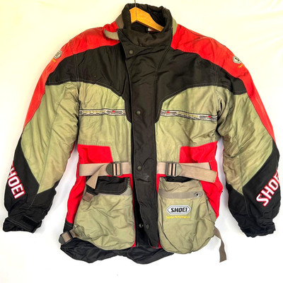 Vintage SHOEI Sports Performance Motorcycle Jacket Cordura Gore-Tex Style Red M