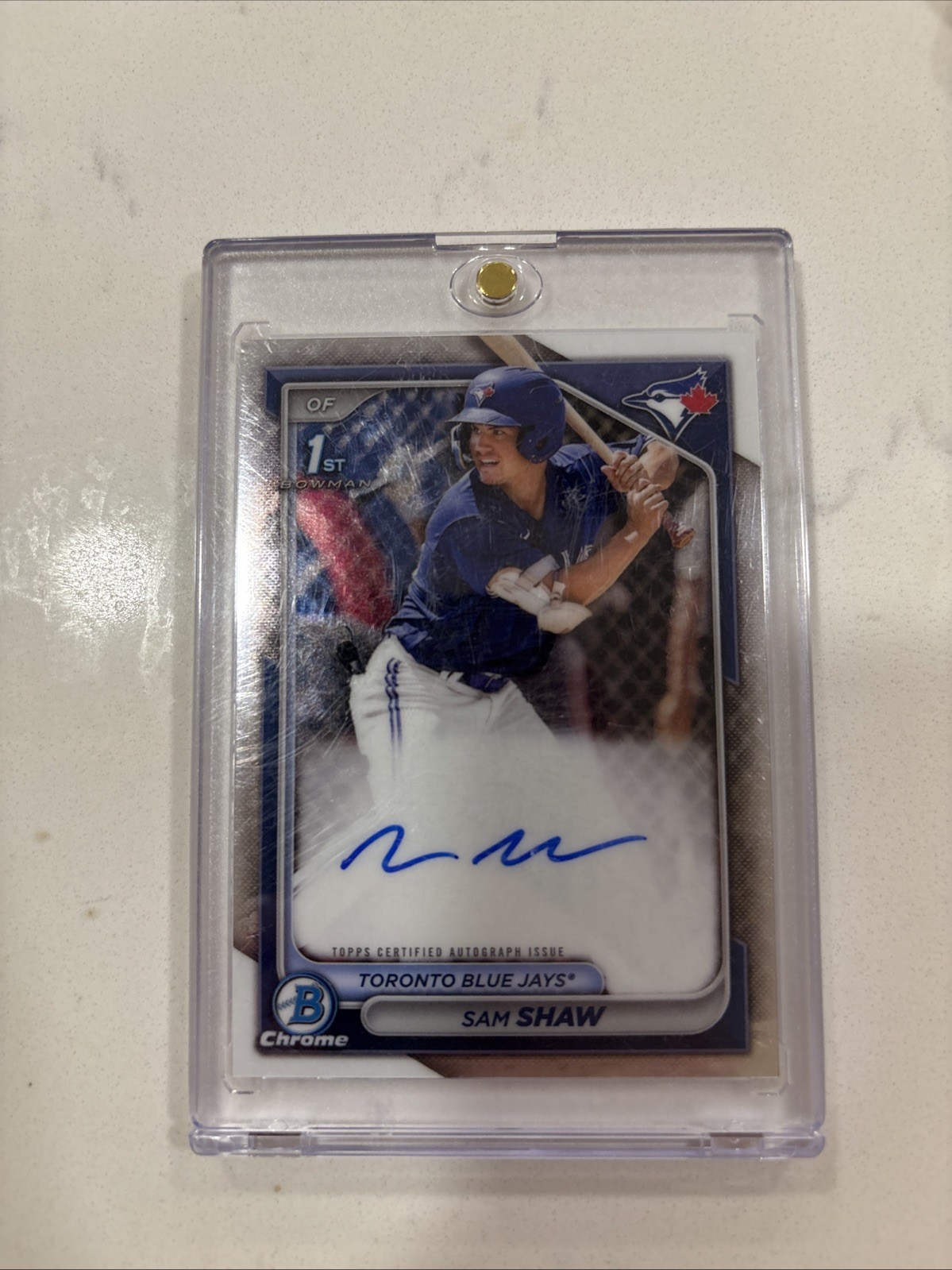 2024 Bowman - Chrome Prospect Autographs Sam Shaw #CPA-SS (AU, RC)
