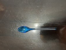 Blue Small Glass Spoon