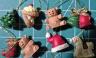 Christmas Hanging Ornament Set 16pc Hand Painted Polystone Multicolor. — photo 6
