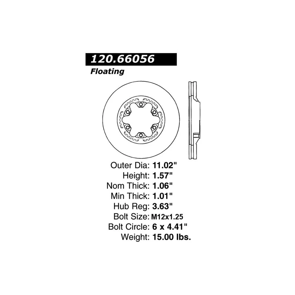Juego de 3 pastillas de freno delanteras Centric rotor de freno para Chevrolet Colorado 2004-2008 Foto 4 de 4