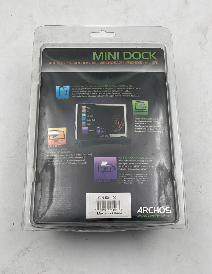 Mini dock Archos para tablets de mídia com internet Archos 5 e Archos 7 - Imagem 3 de 4