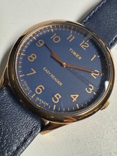 Timex Easy Reader Gen 1 Blue/Rose Gold 40MM TW2U2240 Indiglo Runs Good