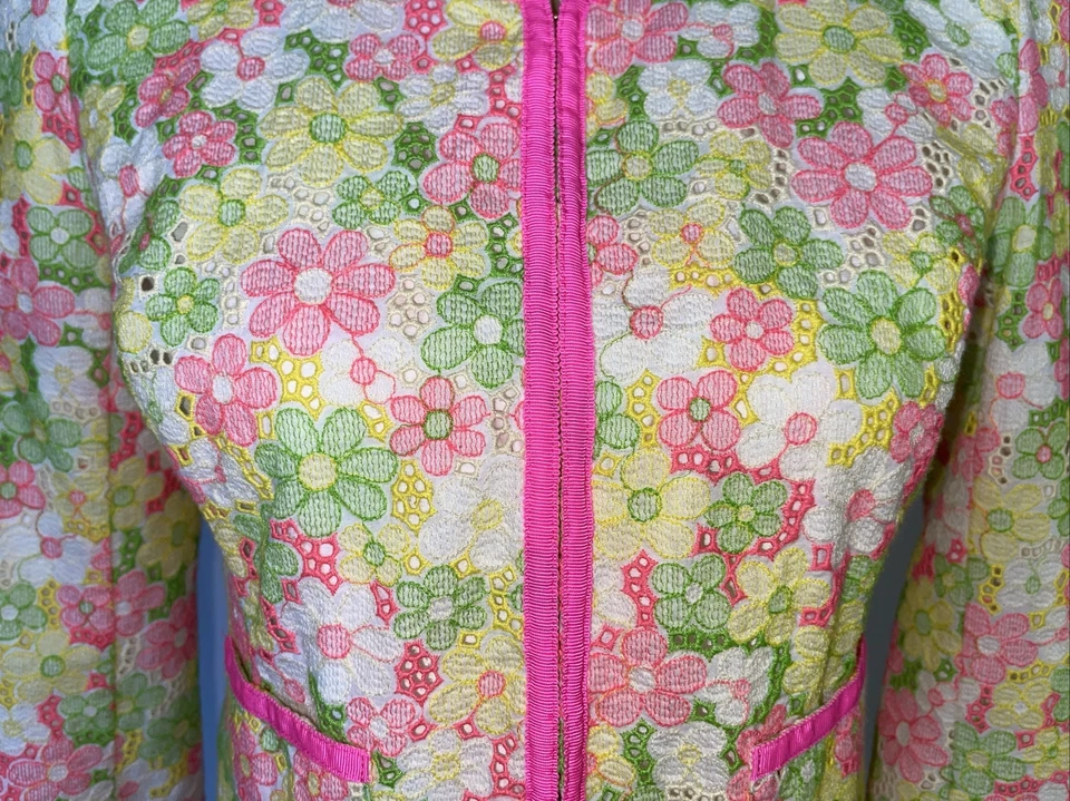 Blazer Lilly Pulitzer 'Nelle' Encaje Floral Manga 3/4 Talla 4 Foto 4 de 4
