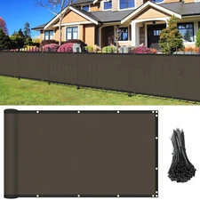 4' 5' 6' 8' Privacy Fence Screen Garden Windscreen Heavy Duty Shade Cover Brown