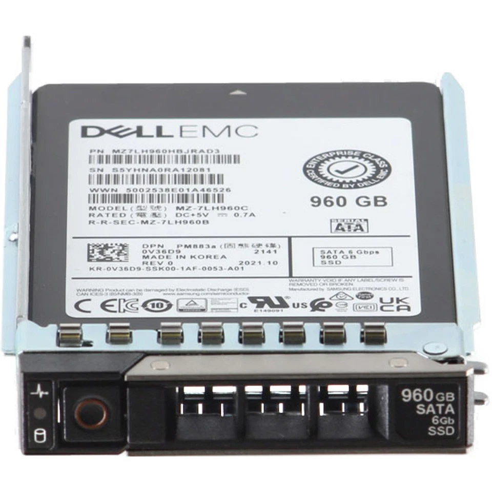 Dell EMC V36D9/0V36D9 2.5" 960GB SATA 6Gbps RI TLC SSD 14/15/16G KIT - Image 3 of 4
