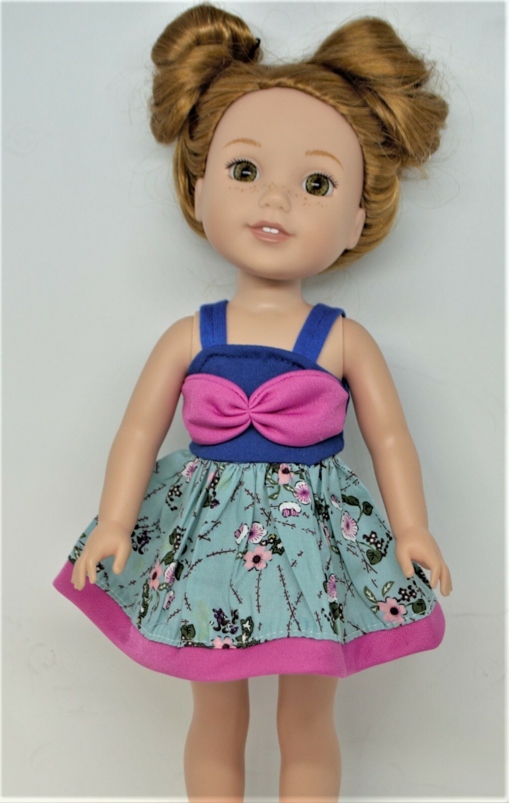 Wellie Wishers American Girl Paola Reina Ruby Red Doll Dress for 14-Inch Dolls-image