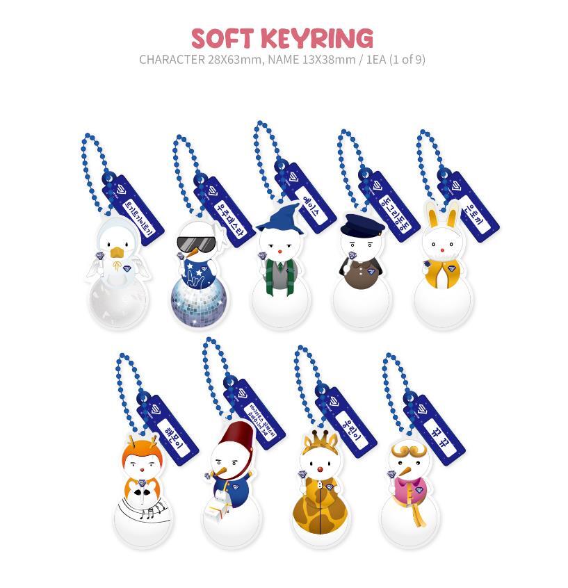 SUPER JUNIOR EVER SMTOWN OFFICIAL MD SNOWMAN SOFT KEYRING +