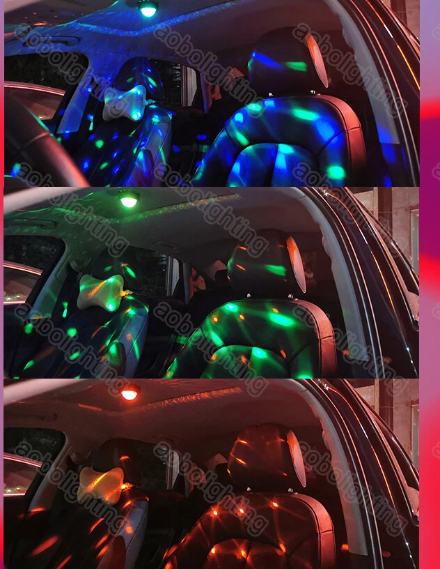 USB Charge Car LED Magic Ball Light Portable Disco DJ Party Dancing Music Light - Image 4 of 4