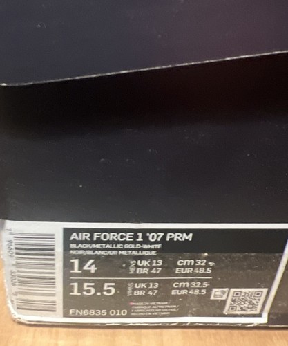 Scarpe Nike Air Force 1 Low PRM "Bronx Origins" da uomo taglia 14 Golden Celebration - Foto 13 di 14